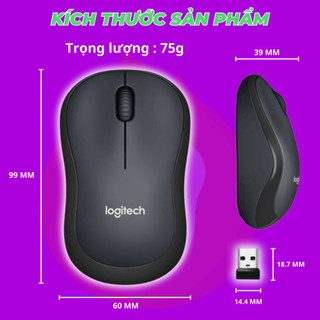 Chuột Không Dây Logitech M220 Silent Bluetooth, Văn Phòng Giảm Tiếng Ồn, Tặng USB & Pin