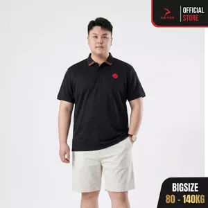 Áo Polo Nam Bigsize 80-140KG AKYOO Cao Cấp Cotton Co Giãn, Thâm Hút Mồ Hôi, Áo Polo Bigsize - PL D1
