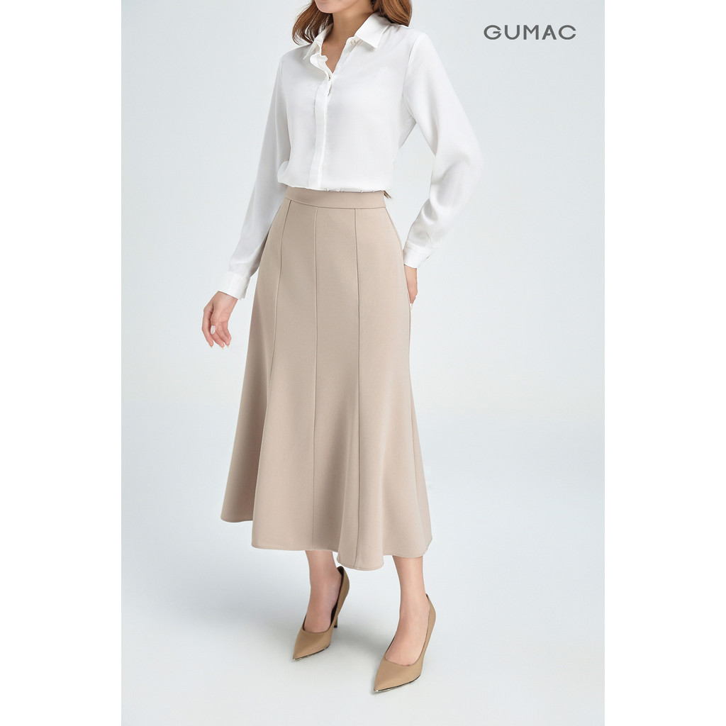 Chân Váy Nữ Form Đuôi Cá GUMAC Xòe Nhẹ Nhàng Lưng Rời Không Túi Tôn Dáng LVF1014 - LVG0406