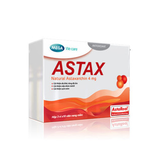 [CHÍNH HÃNG] Astaxanthin ASTAX Mega We Care – Trắng sáng da, mờ sạm nám, giảm nếp nhăn - Hộp 30v