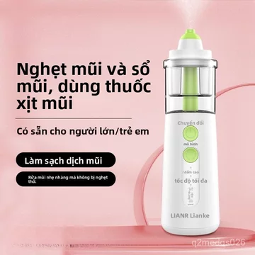 Máy xịt mũi điện Lianke Medical dành cho người lớn, dụng cụ rửa mũi tại nhà, thiết bị làm sạch mũi bằng nước biển cho tr