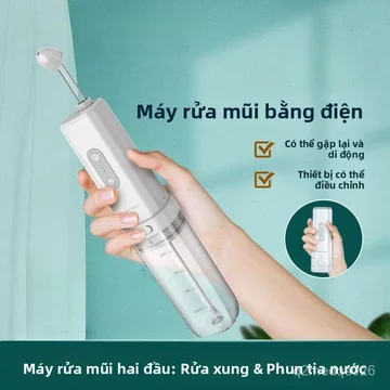 Máy rửa mũi điện, dụng cụ rửa mũi y tế dành cho người lớn và trẻ em, làm sạch nghẹt mũi và điều trị viêm mũi.