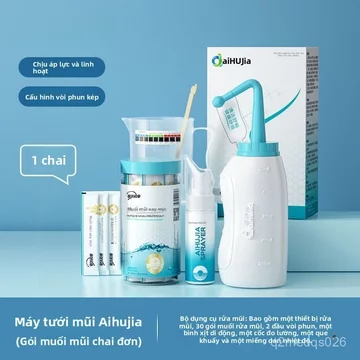 Thiết bị rửa mũi dùng tại nhà, bình rửa mũi cho người lớn, muối đặc biệt dùng để rửa mũi cho người bị dị ứng, thiết bị r