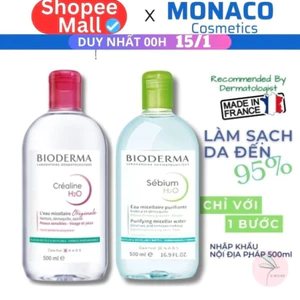 Nước Tẩy trang Bioderma Sensibio + Sebium H2O Sạch Sâu, Dịu Nhẹ Cho Da Nhạy Cảm, Da Dầu 100ml 500ml