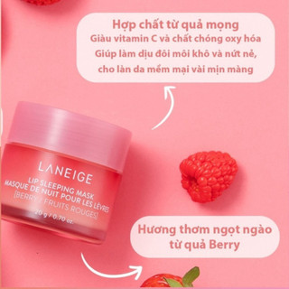 [ TEM PHỤ CTY ] Mặt Nạ Ngủ Môi LANEIGE Lips Sleeping Mask Face - Mặt Nạ Ngủ Dưỡng Ẩm Môi, Phục Hồi Môi Thâm LT