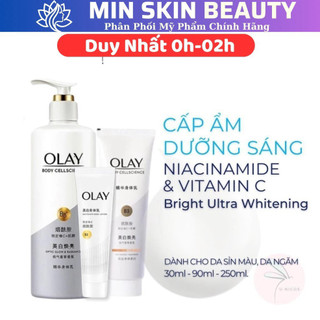 [ TEM PHỤ CTY ] Dưỡng Thể OLAY Body B3 Vitamin C Optic Glow Radiance Cấp Ẩm Sáng Da Bật Tone LT