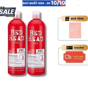 Dầu Gội Xả Tigi Đỏ Bed Head Phục Hồi Cấp Độ 3 - 750ml Cặp Dầu Gội Đầu Xả Phục Hồi Tóc Hư Tổn Eli Eli