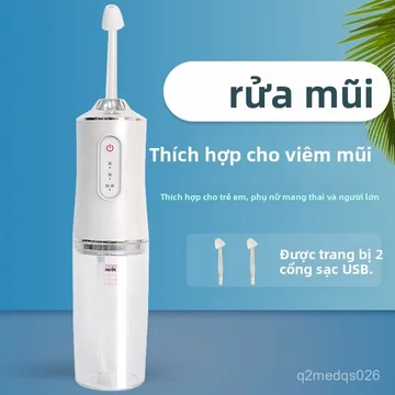 Máy rửa mũi tự động y tế, máy xịt rửa mũi điện gia dụng dành cho người lớn và trẻ em bị viêm mũi, dụng cụ làm sạch khoan