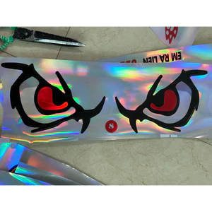 King Decal (Tem Phản Quang 7 Màu) Đôi mắt trang trí dán xe tải,xe máy, nắp capo, decan dán xe xe oto, gương chiếu hậu, đ