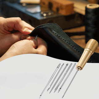 Bộ 5 Món Kim Chỉ Khâu Giày Thép Không Gỉ, Kim Khâu Giày Nhiều Kích Thước TIYOU - HDKC03