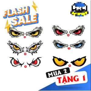 King Decal Tem dán decal mắt đại bàng trang trí Ô Tô, Xe Tải, Xe Máy ( mắt cú, mắt quỷ ) SL : 1 Đôi