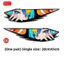 King Decal Miếng dán xe hơi, thiêt kế ngầu hai chiều, đôi mắt, miếng dán chặn trầy xước,trang trí sáng tạo độc đáo, anim