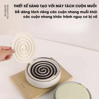 Hộp đựng hương muỗi kèm khay tách hương, đựng nhang muỗi có nắp đậy chống bỏng an toàn THM01