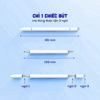 Bút Cảm Ứng Đa Năng 3IN1 Tương Thích Điện Thoại Máy Tính Bảng Laptop, Bút Đa Năng Hít Máy Tính Bảng Xịn Sò - BCU01