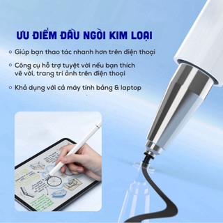 Bút Cảm Ứng Đa Năng 3IN1 Tương Thích Điện Thoại Máy Tính Bảng Laptop, Bút Đa Năng Hít Máy Tính Bảng Xịn Sò - BCU01