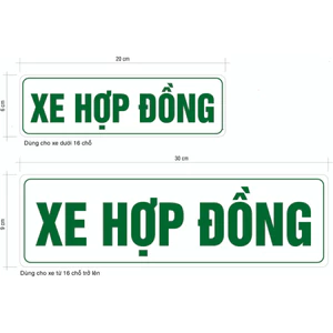 King Decal Tem xe hợp đồng tiêu chuẩn dán taxi, xe khách