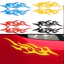 King Decal Bộ 2 Tem Lửa Phản Quang Dán Ô Tô , Xe Máy [ 1 Đôi ]