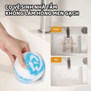 Combo 2 Cọ Vệ Sinh Nhà Tắm Không Làm Hỏng Men Gạch Bàn Chải Cọ Rửa Lavabo Bồn Tắm Tiện Lợi Sky Home - CS04