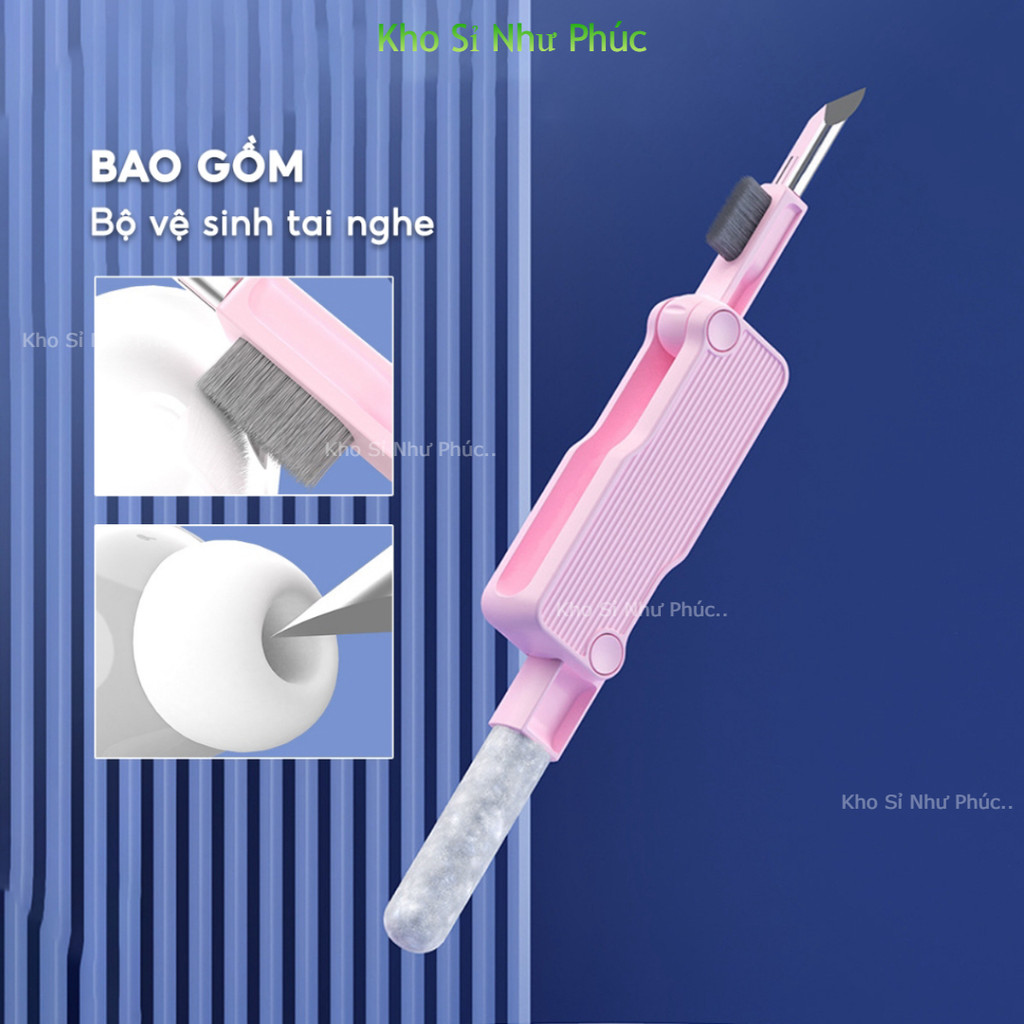 Bộ Dụng Cụ Vệ Sinh Laptop Máy tính Điện Thoại 7 in 1 Bộ Vệ Sinh Làm Sạch Bàn Phím Tai Nghe Airpod