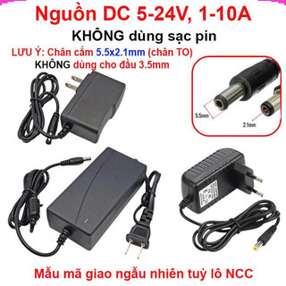 Nguồn DC 5V/9V/12V/24V Jack 5.5x2.1mm (LOẠI TO) – không dùng cho đầu 3.5mm