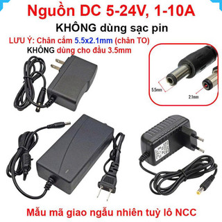 Nguồn DC 5V/9V/12V/24V Jack 5.5x2.1mm (LOẠI TO) – không dùng cho đầu 3.5mm