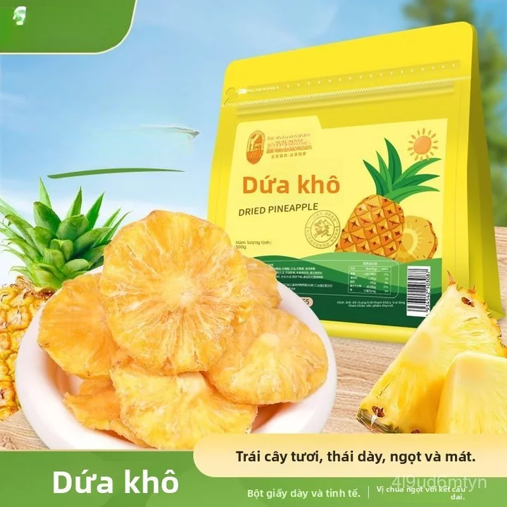 Dứa tươi, dứa sấy khô, mứt trái cây, đồ ăn vặt, miếng dứa chua ngọt, ăn liền, đồ ăn vặt giải trí chống béo, đồ ăn vặt tr