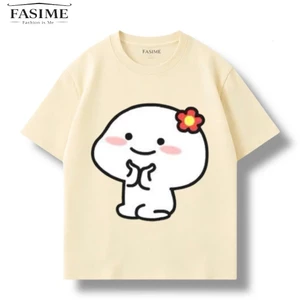 Áo Thun BOXY Nam Nữ Form Rộng In Bánh Bao Xoè Hoa Cotton Dày, Mềm, Co Giãn 2C, định lượng 250g FASIME STORE