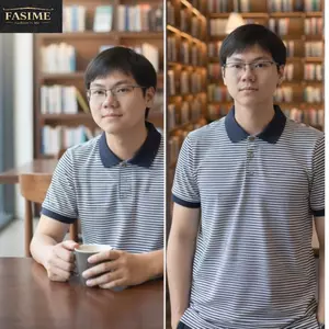 Áo Polo Nam FASIME – Áo Thun Polo Kẻ Sọc Trẻ Trung, Chất Cotton Co Giãn, Mặc Đi Học Đi Làm
