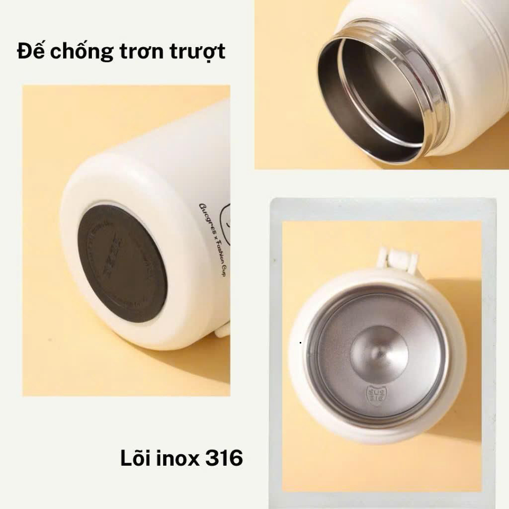 Bình giữ nhiệt dung tích 1000ml có quai cầm tiện lợi , inox 316 có khay lọc trà 12
