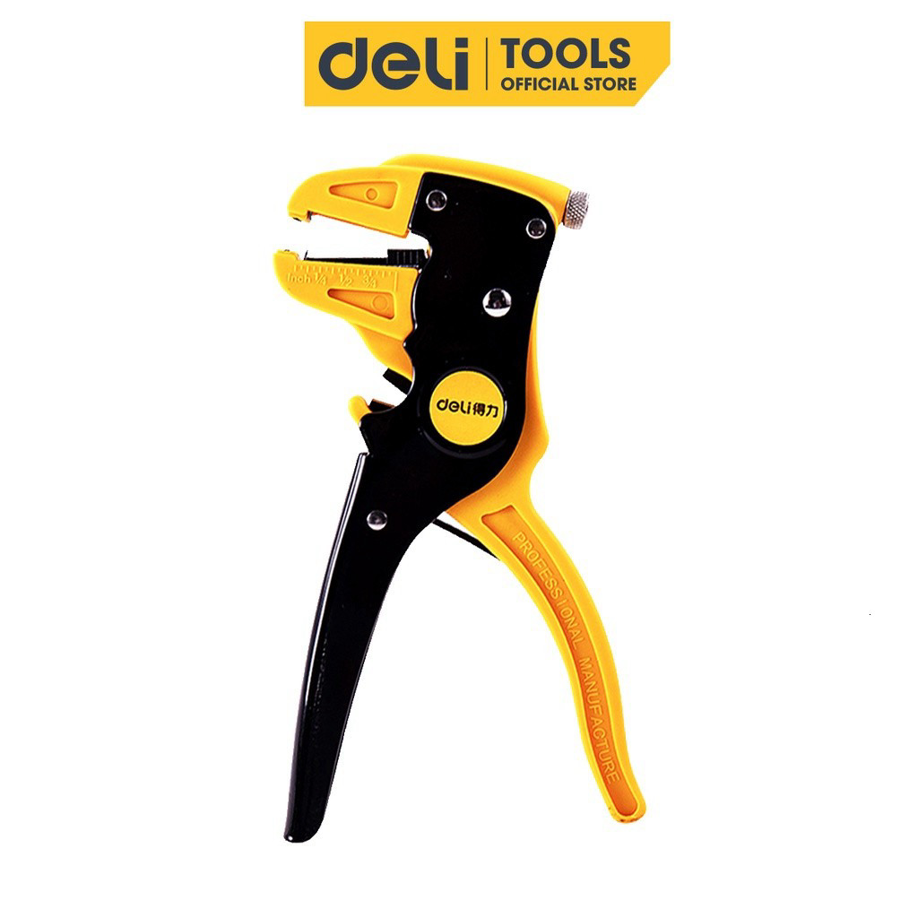 Kìm Tuốt Dây Điện Mỏ Quạ Đa Năng Deli 0.2-4mm - Thiết Kế Chuyên Dụng Giúp Tiết Kiệm Thời Gian, Công Sức 00