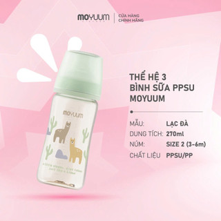 Thế hệ 3 - Bình sữa PPSU Moyuum - 80ml/170/270ml/330ml - Họa Tiết
