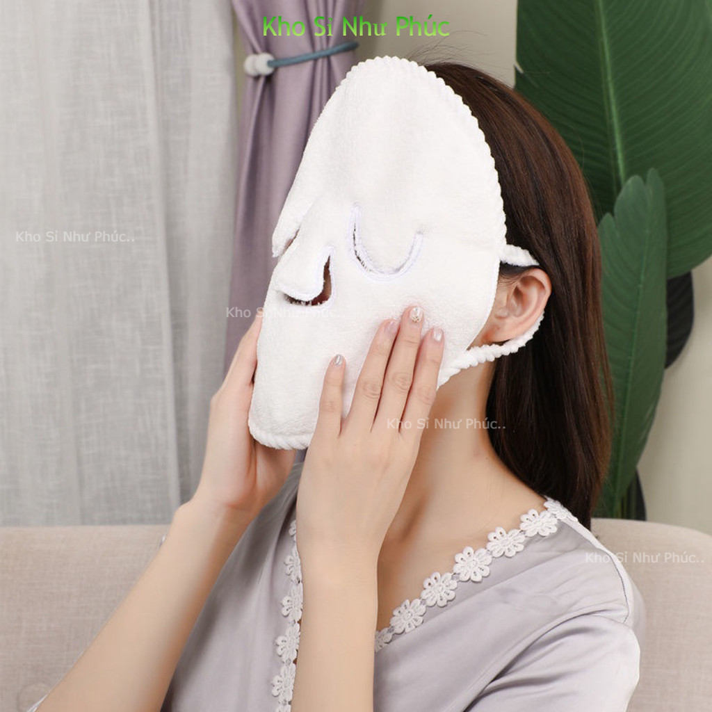 Khăn mặt nạ chườm nóng,  xông hơi thoáng lỗ chân lông, thư giãn mặt , làm đẹp , trẻ hoá