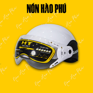 NÓN CAO CẤP Bảo Hiểm Vespa DA Gập Lên Gập Xuống Che Bụi Mịn Nữ Nam ảnh 3