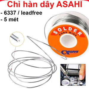 Dây Chì Hàn 63/37 Đường Kính 0.8mm Dài 5m Thiếc Hàn Điện Tử Có Nhựa Thông