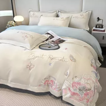 Bộ chăn ga gối 8 món, một bộ chăn ga gối 4 món cao cấp, đơn giản, bao gồm ruột chăn và ruột gối, một bộ chăn ga gối cỡ đ