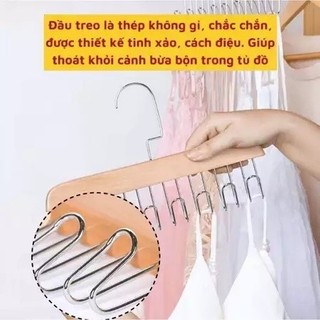 [ Xả Kho ] Móc Gỗ Treo Đồ Lót, Khăn , Thắt Lưng, Cà Vạt, Áo 2 Dây Đa Năng Tiện Dụng