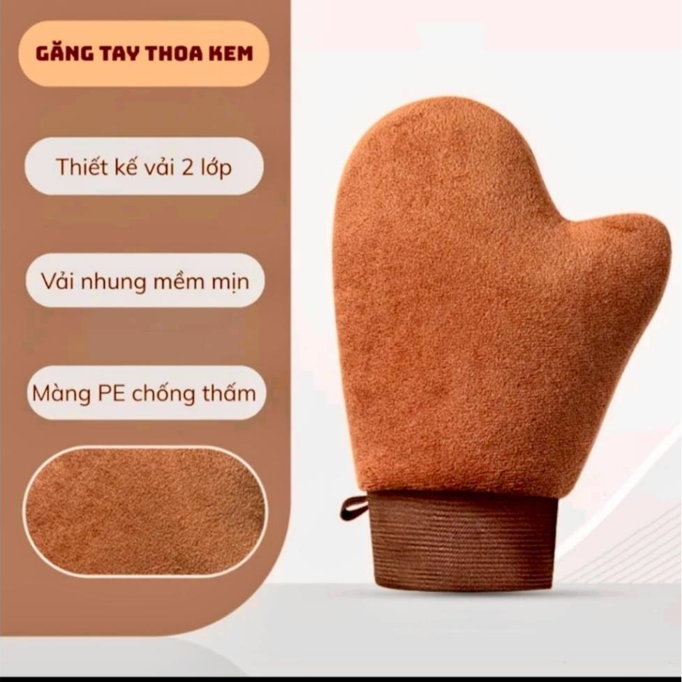 Bao tay thoa kem body hỗ trợ thoa đều kem, không bếch dính, có thể tái sử dụng hàng đẹp chất lượng
