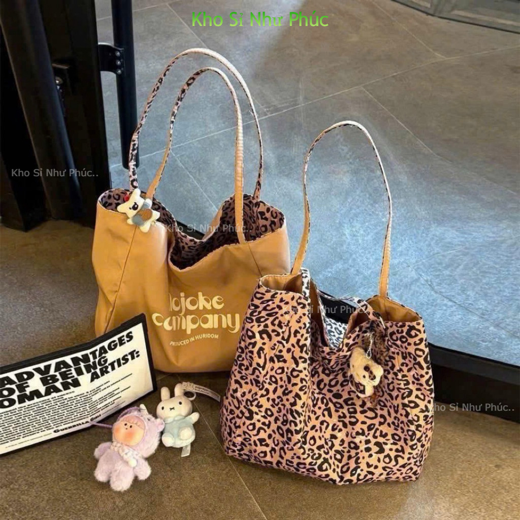 Túi Tote Vải Dù Canvas nhiều hoạ tiết Nữ Hàn Quốc – Dáng Lớn Đựng Nhiều đồ dùng được 2 Mặt Đi Học Đi Làm đi chơi