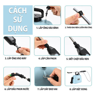Bình Xịt Nước Tưới Cây Chạy Điện 5L Tiện Dụng, đa năng. Bảo hành 3 tháng