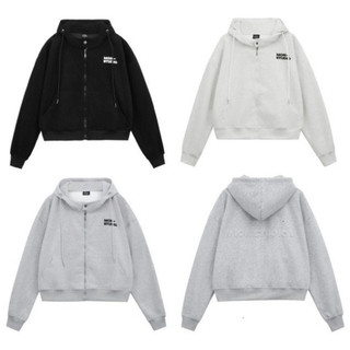 Mon Studio – Áo khoác hoodie zip BOXY có nút bấm, dập nổi, in nổi ,có túi trong UNISEX NAM NỮ2025 2026.....