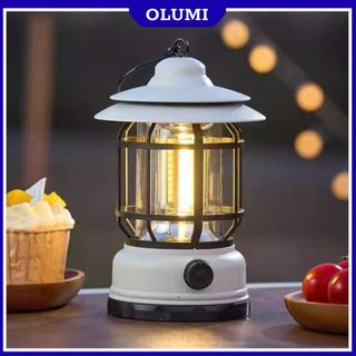 Đèn Bão Tích Điện, Đèn Cắm Trại Dã Ngoại, Đèn Măng Xông, Đèn Decor Vintage Tặng Kèm Cáp Sạc