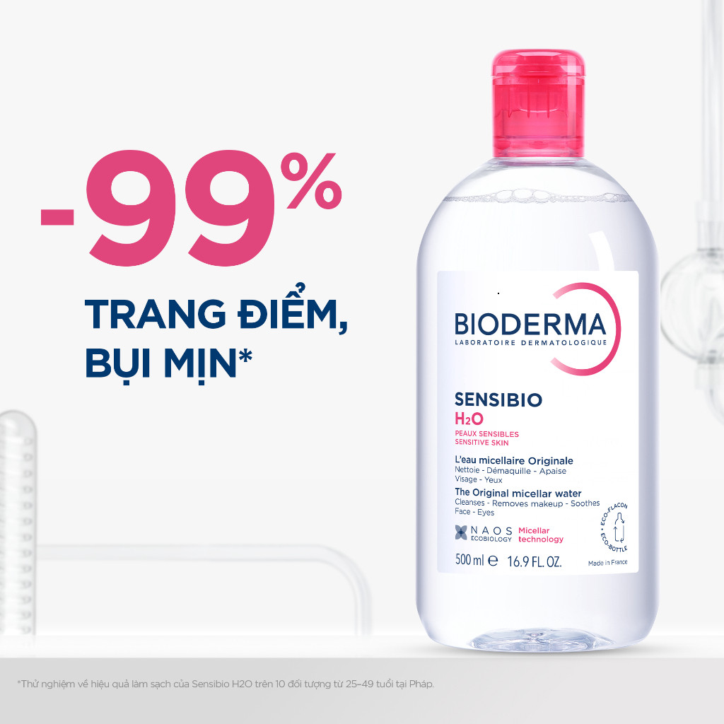 [ĐỘC QUYỀN LIVESTREAM] Dung dịch làm sạch và tẩy trang Micellar cho da thường &da nhạy cảm Bioderma Sensibio H2O - 500ml