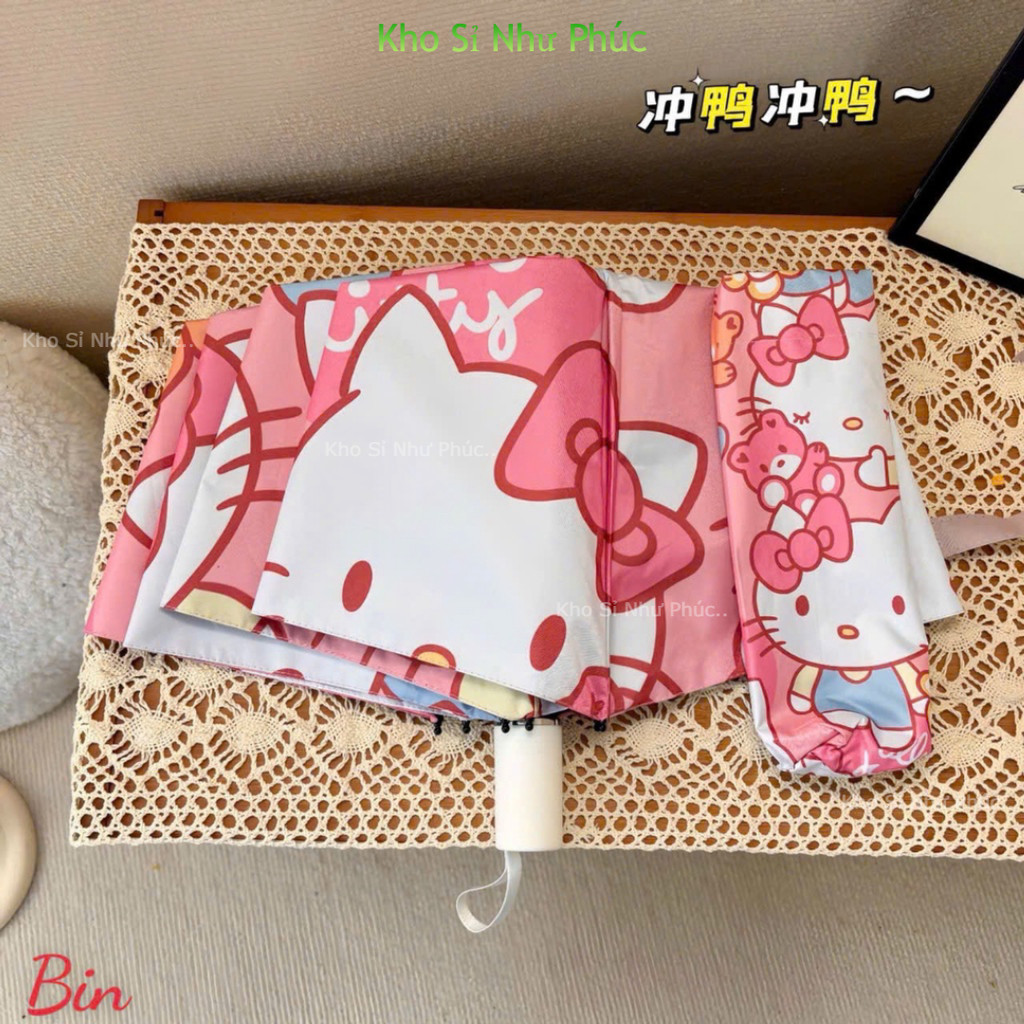 ☂️🎀 Ô DÙ HELLO KITTY – CHE NẮNG CHE MƯA SIÊU CUTE 🎀☂️