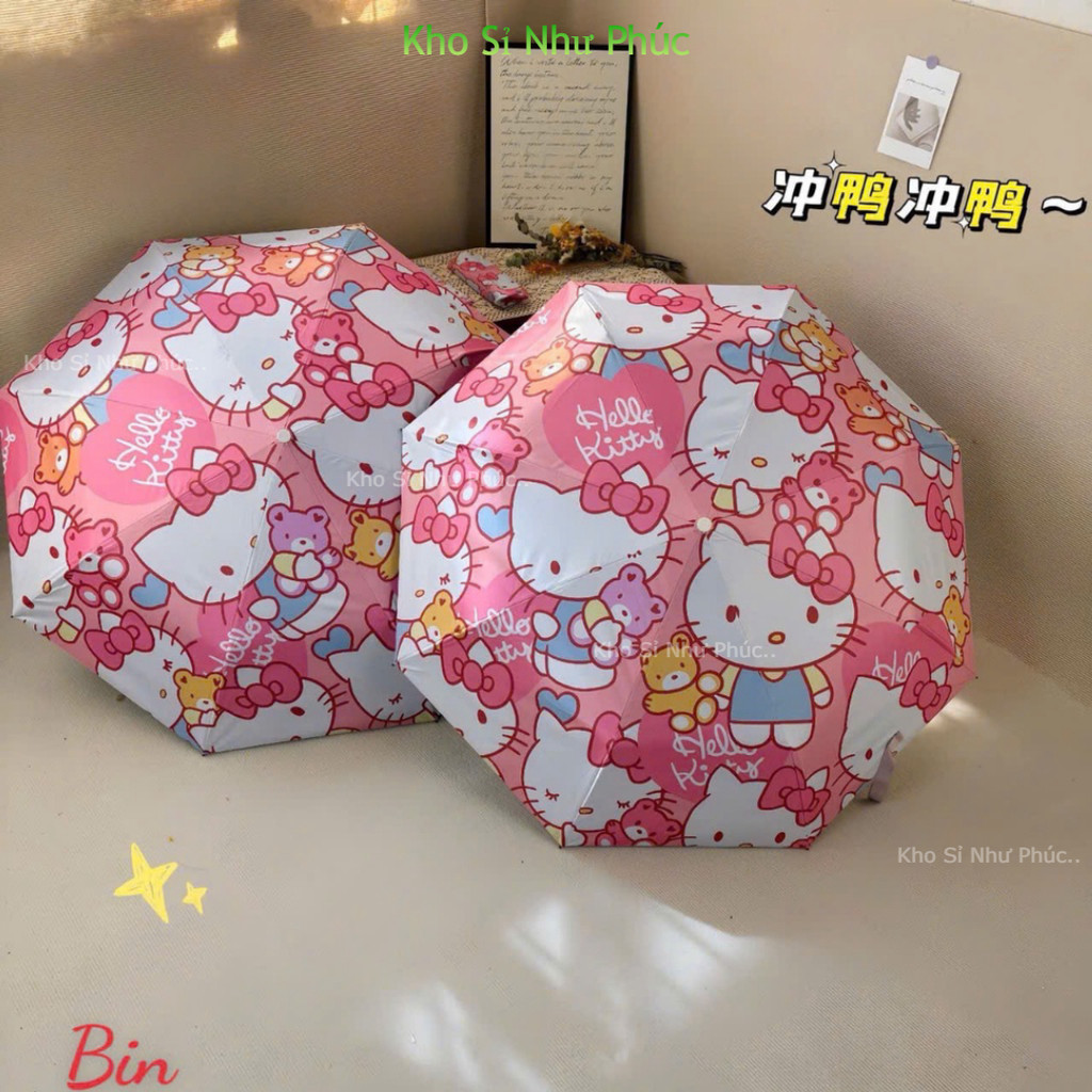 ☂️🎀 Ô DÙ HELLO KITTY – CHE NẮNG CHE MƯA SIÊU CUTE 🎀☂️