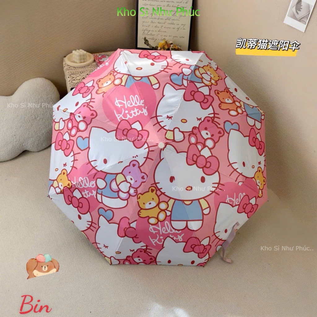 ☂️🎀 Ô DÙ HELLO KITTY – CHE NẮNG CHE MƯA SIÊU CUTE 🎀☂️