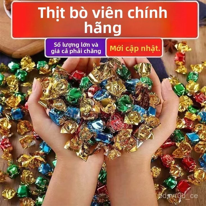 Thịt bò viên, thịt bò khô, đồ ăn vặt thông thường, đóng gói riêng lẻ, đồ ăn vặt khi xem phim, đồ ăn vặt cay cay cho văn
