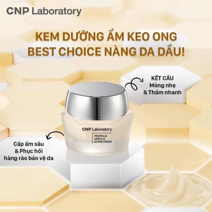 Kem Dưỡng Keo Ong CNP Laboratory Propolis Propolis Active Shot Cream Làm Dịu Da, Ngừa Lão Hóa