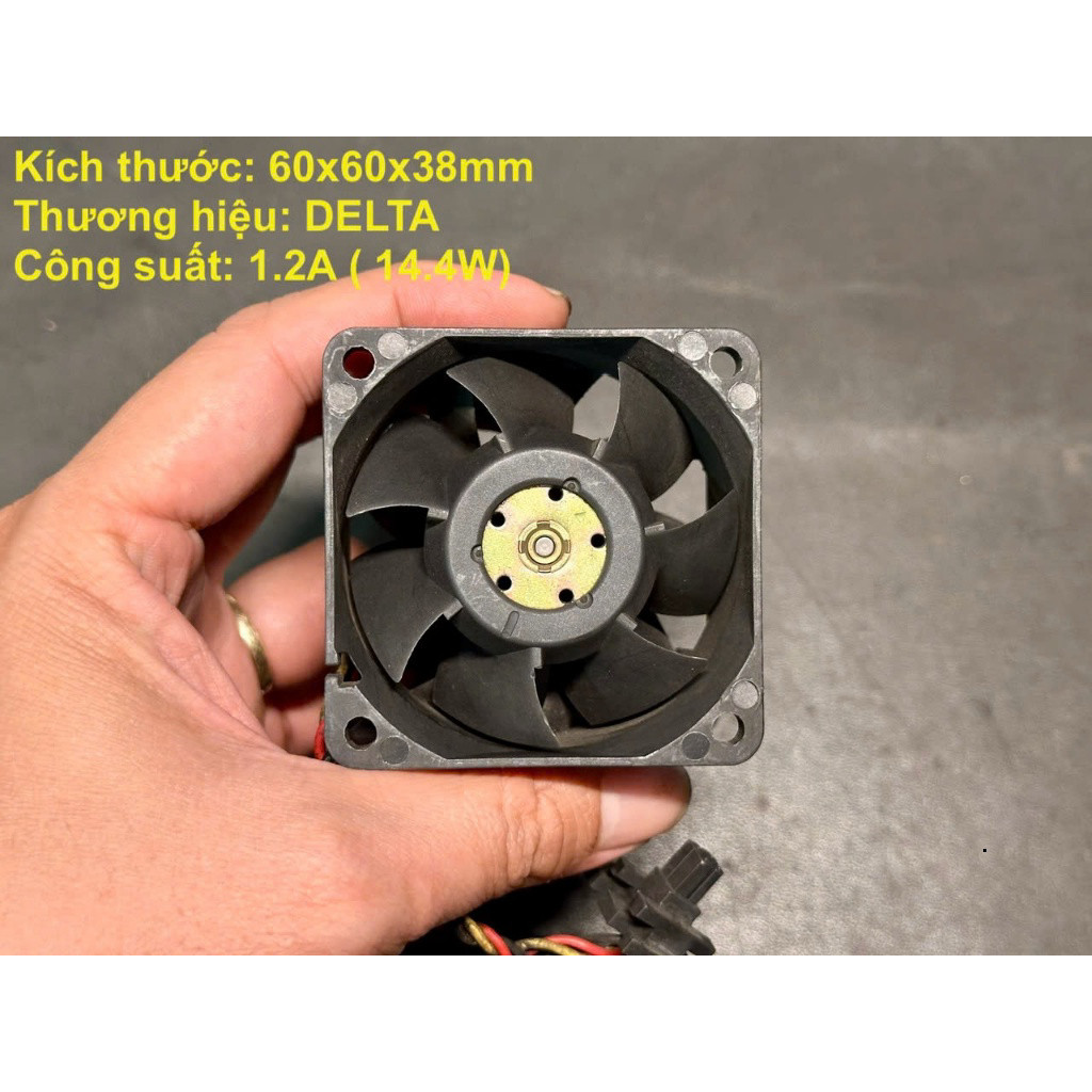 Quạt Cài Lắp Máy Tính DC 12V 4pin 60x60x38mm Brushless Thân Nhôm Tản Huyết Nhiệt