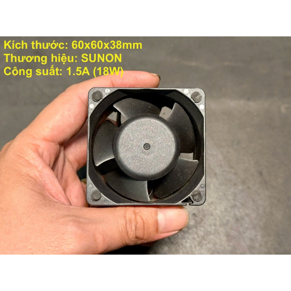 Quạt Cài Lắp Máy Tính DC 12V 4pin 60x60x38mm Brushless Thân Nhôm Tản Huyết Nhiệt