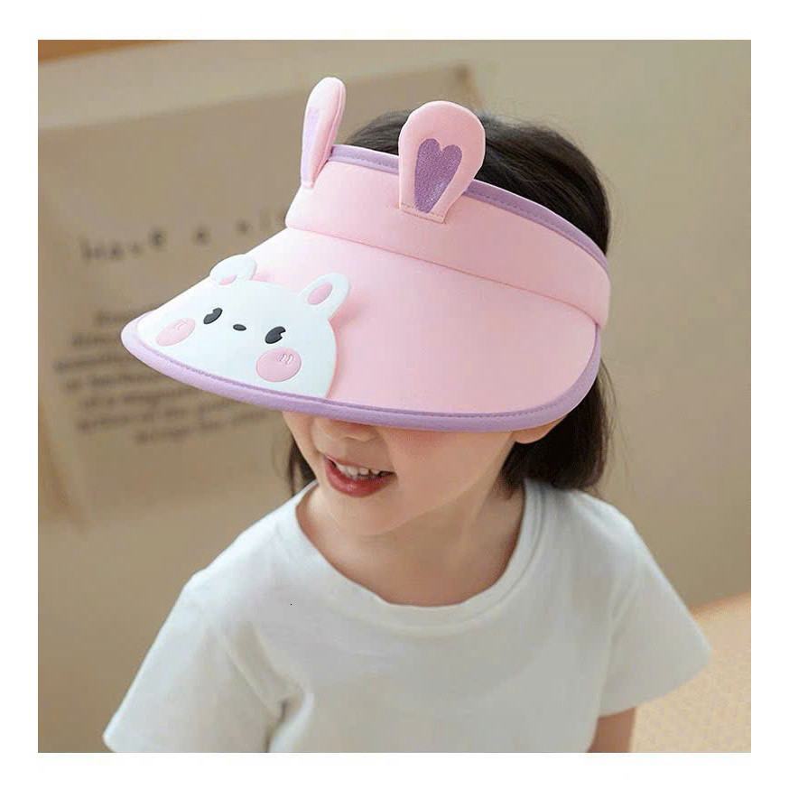 Mũ Nửa Đầu Vành Rộng Cho Bé Nhẹ Mềm Thoáng Mát Che Nắng Hiệu Quả Họa Tiết Hoạt Hình Siêu Dễ THương sansan